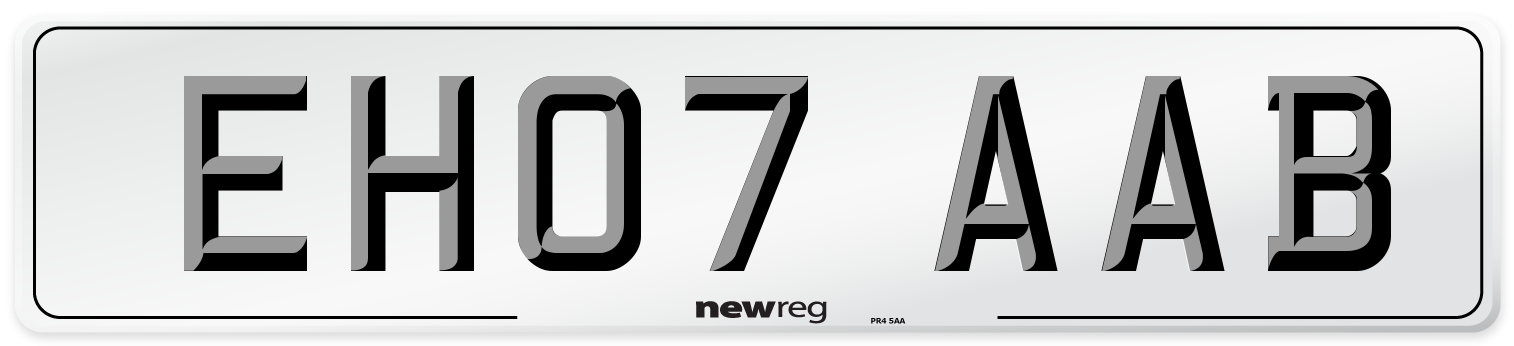 EH07 AAB Number Plate from New Reg